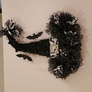 Halloween witch wreath